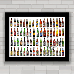 QUADRO DECORATIVO CERVEJAS DO MUNDO