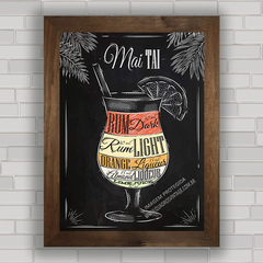 QUADRO DECORATIVO CHALKBOARD 10 - DRINK MAI TAI na internet