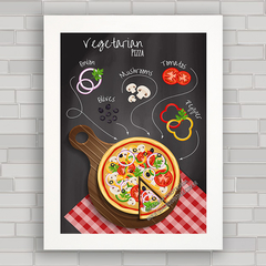 QUADRO DECORATIVO CHALKBOARD 105 - PIZZA VEGANA na internet