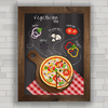 QUADRO DECORATIVO CHALKBOARD 105 - PIZZA VEGANA