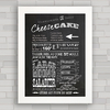 QUADRO DECORATIVO CHALKBOARD 139 - CHEESECAKE