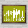 QUADRO DECORATIVO PARA COZINHA CHALKBOARD 177 - TALHERES