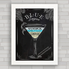 QUADRO DECORATIVO CHALKBOARD 18 - DRINK BLUE LAGOON - comprar online