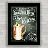 QUADRO DECORATIVO PARA BAR CHALKBOARD 190 - DRINK