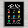 QUADRO DECORATIVO PARA BAR CHALKBOARD 2 - SHOTS MENU