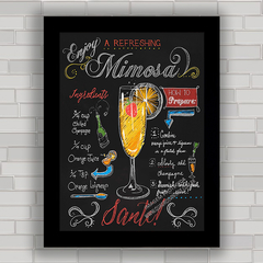 QUADRO DECORATIVO CHALKBOARD 20 - DRINK MIMOSA