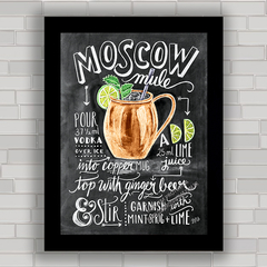 QUADRO DECORATIVO CHALKBOARD 24 - DRINK MOSCOW MULE