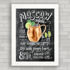 QUADRO DECORATIVO CHALKBOARD 24 - DRINK MOSCOW MULE - comprar online
