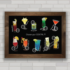 QUADRO DECORATIVO CHALKBOARD 3 - COCKTAILS na internet