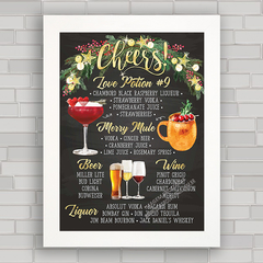 QUADRO DECORATIVO PARA BAR OU PUB CHALKBOARD 30 - comprar online