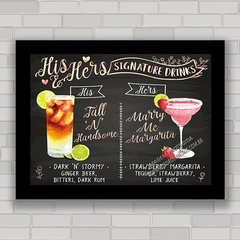 QUADRO DECORATIVO CHALKBOARD 38 - SIGNATURE DRINKS