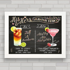 QUADRO DECORATIVO CHALKBOARD 38 - SIGNATURE DRINKS - comprar online