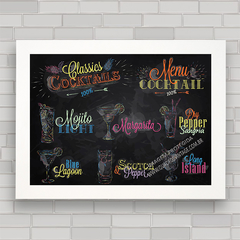 QUADRO DECORATIVO CHALKBOARD 45 - BEBIDAS - comprar online