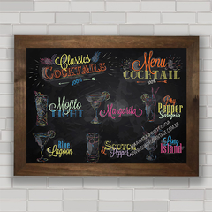 QUADRO DECORATIVO CHALKBOARD 45 - BEBIDAS na internet