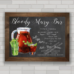 QUADRO DECORATIVO CHALKBOARD 48 - BLOODY MARY BAR na internet