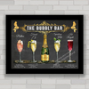 QUADRO DECORATIVO CHALKBOARD 49 - CHAMPAGNE DRINK'S