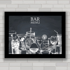 QUADRO DECORATIVO CHALKBOARD 52 - BAR MENU