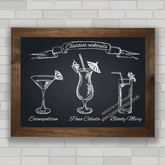 QUADRO DECORATIVO CHALKBOARD 55- COQUETÉIS CLÁSSICOS na internet