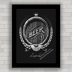 QUADRO DECORATIVO CHALKBOARD 62 - BARRIL DE CERVEJA