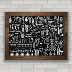 QUADRO DECORATIVO CHALKBOARD 69 - COPOS DE DRINQUES na internet