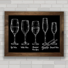 QUADRO DECORATIVO CHALKBOARD 70 - TAÇAS DE VINHO na internet