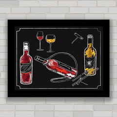 QUADRO DECORATIVO CHALKBOARD 74 - ADEGA & VINHOS