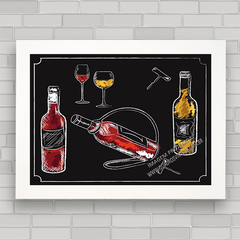 QUADRO DECORATIVO CHALKBOARD 74 - ADEGA & VINHOS - comprar online