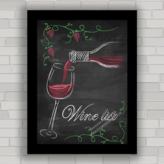 QUADRO DECORATIVO CHALKBOARD 78 - VINHO & ADEGA - comprar online