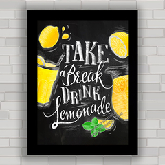 QUADRO DECORATIVO CHALKBOARD 8 - DRINK LEMONADE