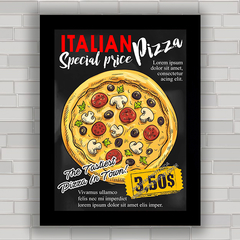 QUADRO DECORATIVO CHALKBOARD 99 - PIZZA ITALIANA - comprar online