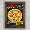 QUADRO DECORATIVO CHALKBOARD 99 - PIZZA ITALIANA