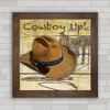 QUADRO DECORATIVO CHAPÉU COWBOY