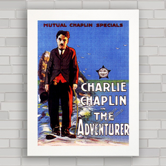QUADRO DE CINEMA CHARLIE CHAPLIN ADVENTURER - comprar online