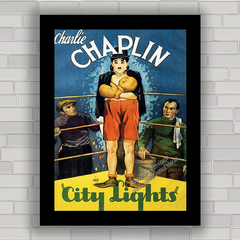 QUADRO DE CINEMA CHARLIE CHAPLIN CITY LIGHTS 1931