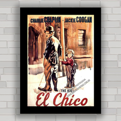 QUADRO DE CINEMA CHARLIE CHAPLIN EL CHICO - comprar online