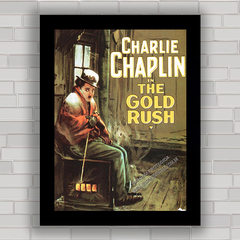 QUADRO DE CINEMA CHARLIE CHAPLIN GOLD RUSH 1925 - comprar online