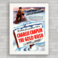 QUADRO DE CINEMA CHARLIE CHAPLIN GOLD RUSH - comprar online