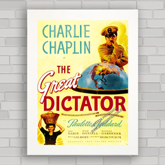 QUADRO DE CINEMA CHAPLIN FILME GREAT DICTATOR 1941 na internet