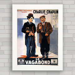 QUADRO DE CINEMA CHAPLIN FILME LE VAGABOND - comprar online