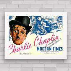 QUADRO CHARLIE CHAPLIN FILME MODERN TIMES 3 - comprar online