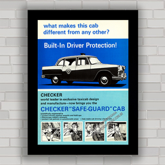 QUADRO CARRO CHECKER SAFE GUARD CAB 1966