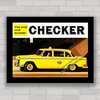 QUADRO CARRO ANTIGO CHECKER TAXI 1966