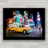 QUADRO CARRO CHECKER TAXI TIMES SQUARE