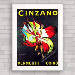QUADRO DECORATIVO VINTAGE VERMOUTH CINZANO 2 - comprar online
