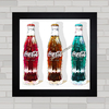 QUADRO DECORATIVO COCA COLA BOTTLES