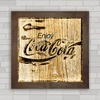 QUADRO DECORATIVO COCA COLA WOODEN