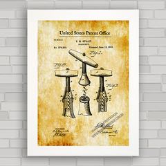 QUADRO DECORATIVO CORKSCREW PATENT na internet