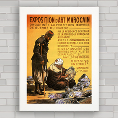 QUADRO VINTAGE EXPOSITION ART MAROCAIN 1917 na internet