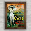 QUADRO DECORATIVO EXPOXITION DU CYCLE 1899 PARIS