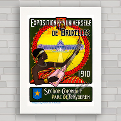 QUADRO RETRÔ EXPOSITION UNIVERSELLE BRUXELLES 1910 - comprar online
